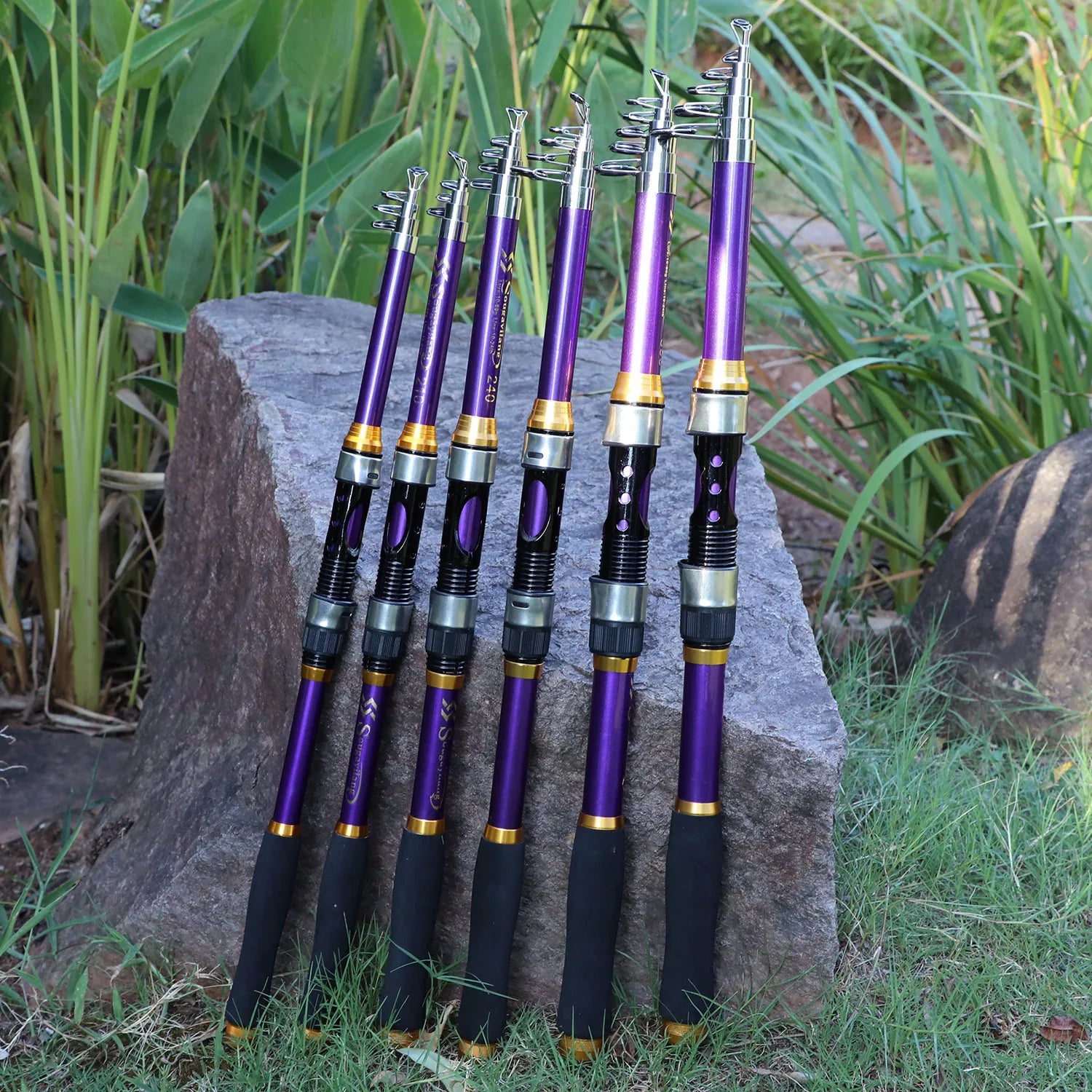 Sougayilang 1.8m-3.3m Telescopic Fishing Rod Super Strong Glass Fiber Travel Rod for Freshwater Saltwater Bass Fishing Pesca