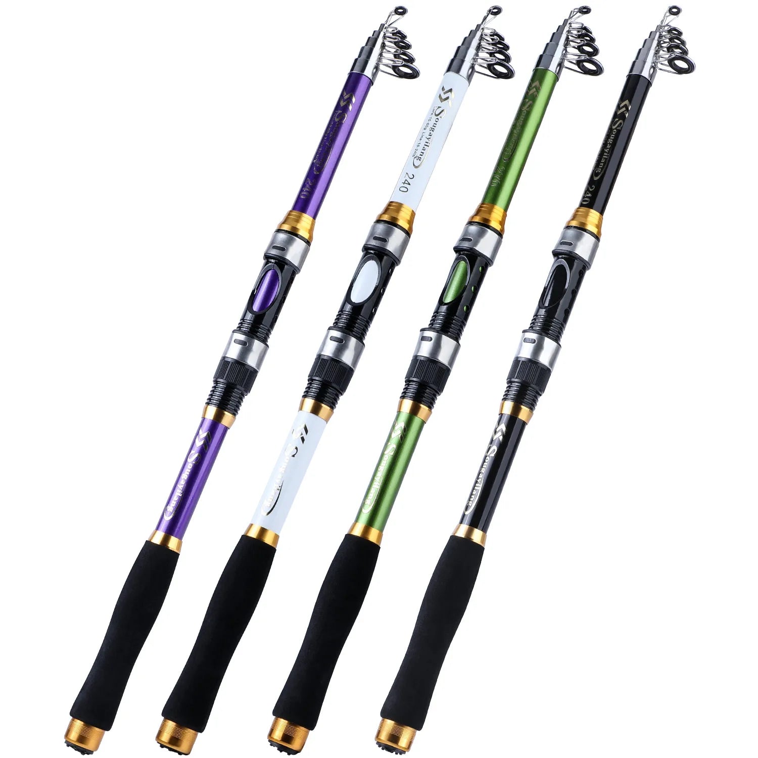 Sougayilang 1.8m-3.3m Telescopic Fishing Rod Super Strong Glass Fiber Travel Rod for Freshwater Saltwater Bass Fishing Pesca