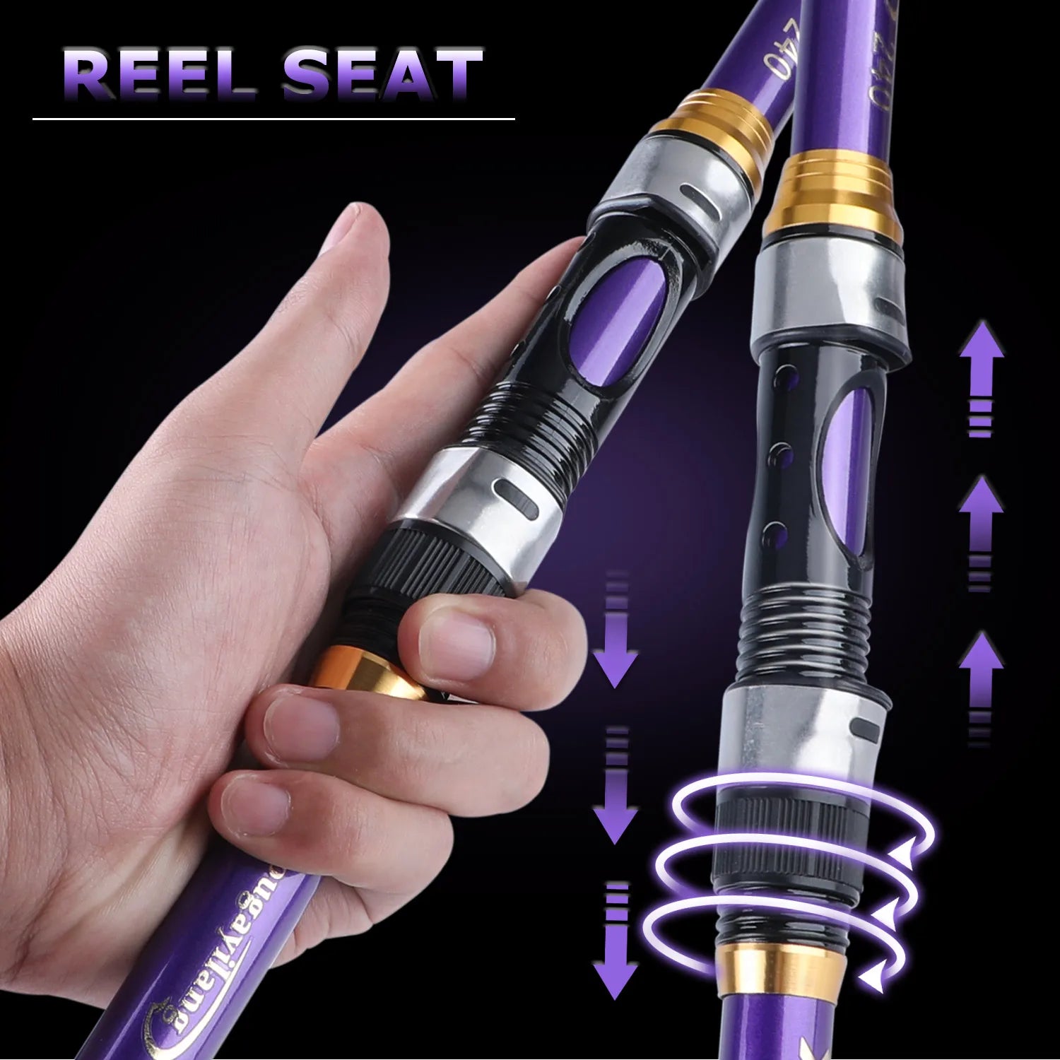 Sougayilang 1.8m-3.3m Telescopic Fishing Rod Super Strong Glass Fiber Travel Rod for Freshwater Saltwater Bass Fishing Pesca