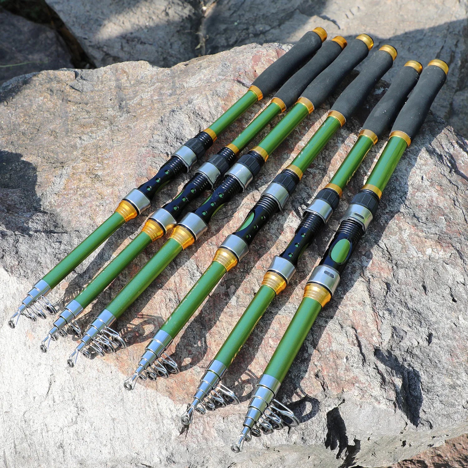 Sougayilang 1.8m-3.3m Telescopic Fishing Rod Super Strong Glass Fiber Travel Rod for Freshwater Saltwater Bass Fishing Pesca