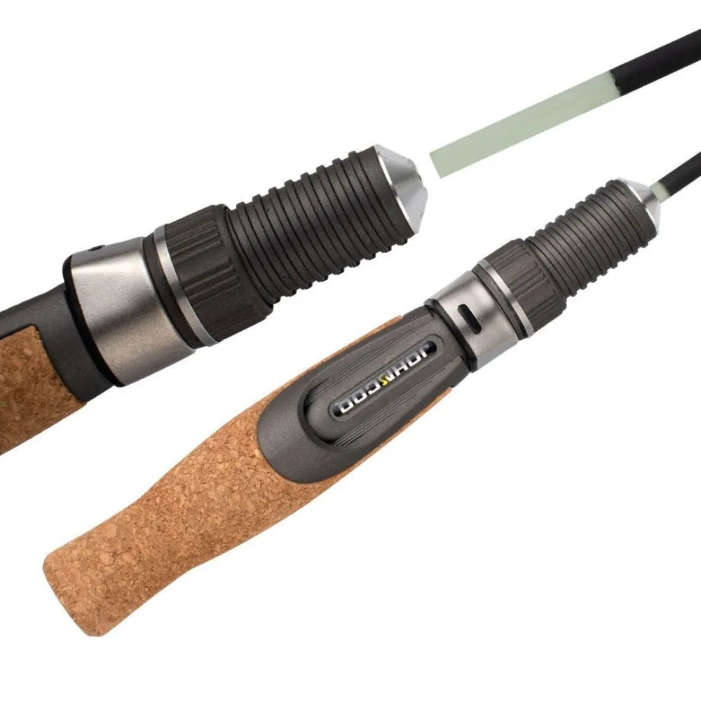 UL ML Winter fishing rod soft tip 50cm Ice fishing rod with Flat tip high quality Fiber Glass tip with cork handle