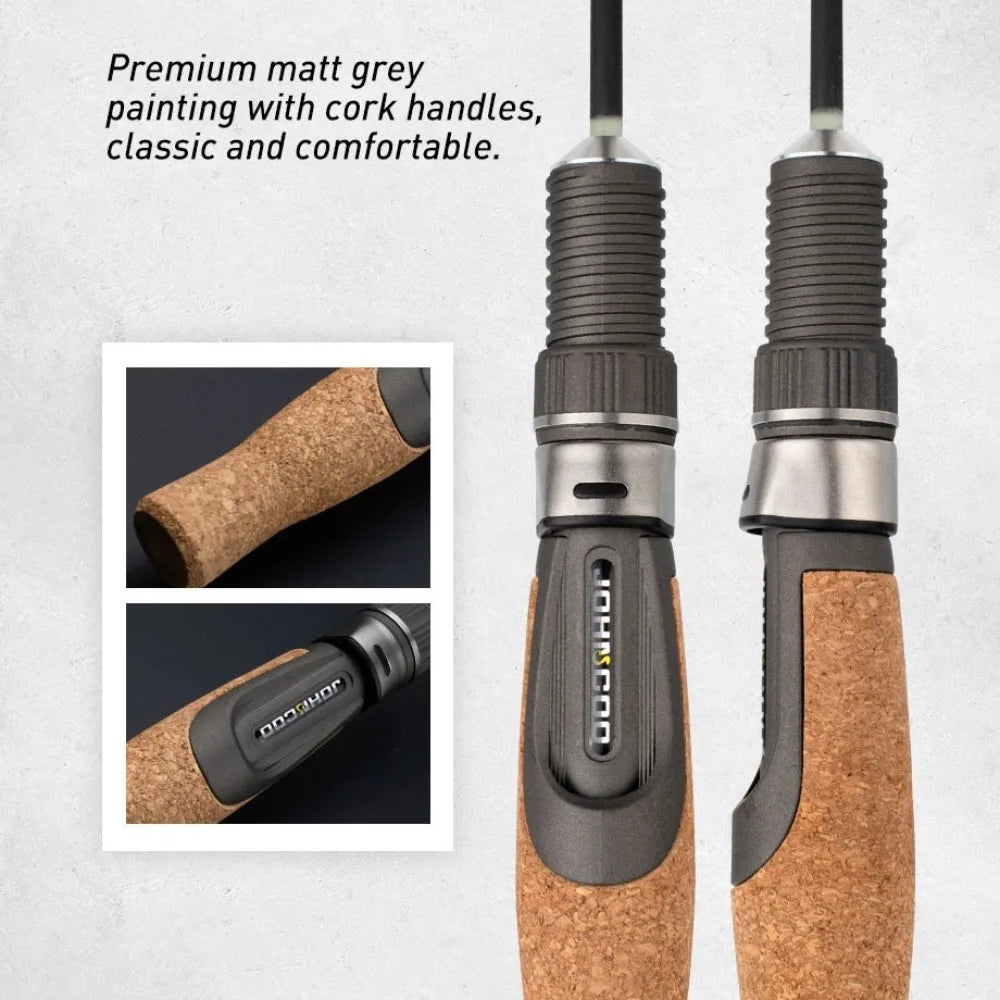 UL ML Winter fishing rod soft tip 50cm Ice fishing rod with Flat tip high quality Fiber Glass tip with cork handle