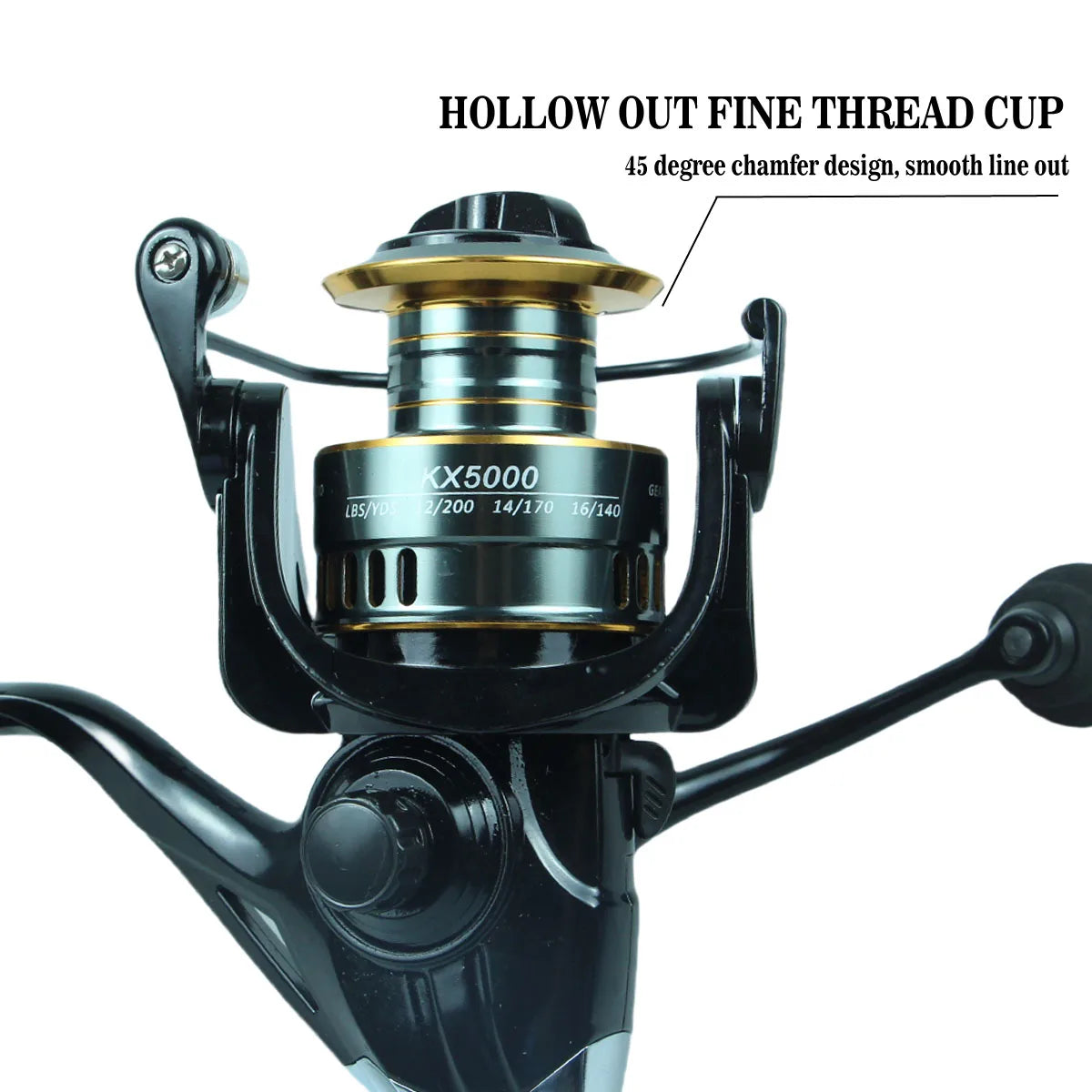 Spinning Fishing Reel 1000-7000 Series Ultralight Super Powerful Metal Spool Eva Handle Spinning Reels Saltwater