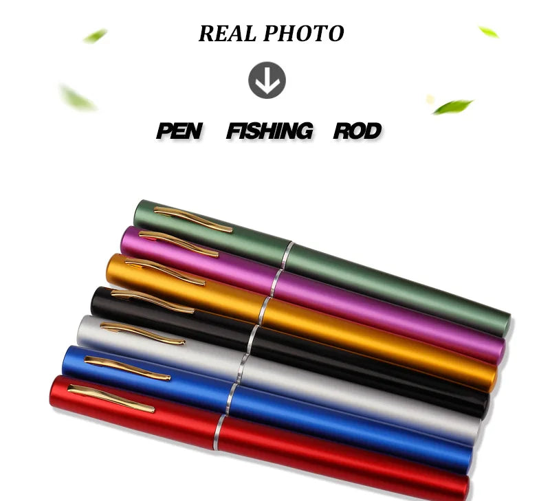 Steel Pen Fishing Rod Cross-border Mini Ice Fishing Rod Pocket Raft Rod Portable Gift Fishing Rod 1 Meter  Rods