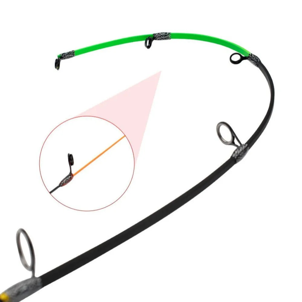 UL ML Winter fishing rod soft tip 50cm Ice fishing rod with Flat tip high quality Fiber Glass tip with cork handle
