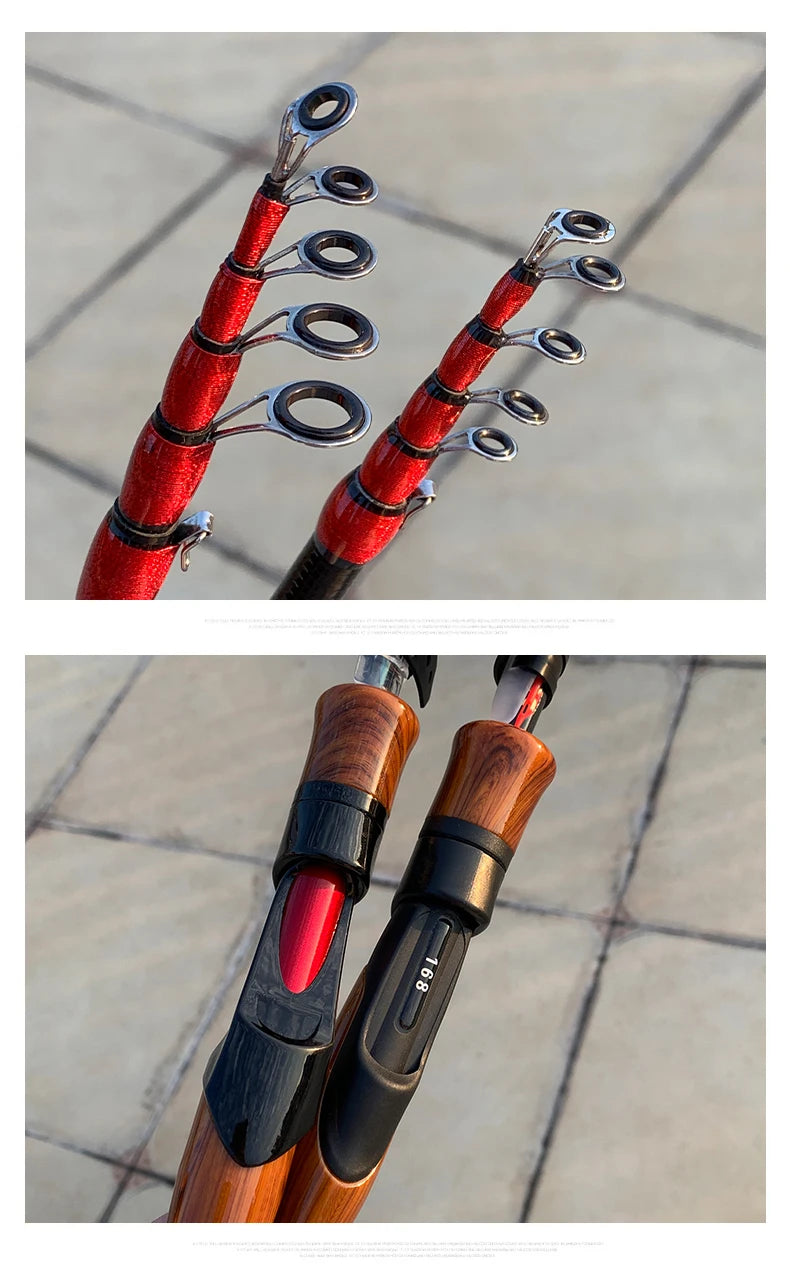 Shawto Fishing Rod Spinning Lure Rod 1.68 1.98m 6 Section Carbon Fiber Super Hard Light Casting Rod Baitcasting Rod Gift Rod Tip