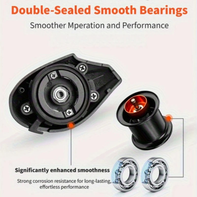 ThunderHawk Baitcast Reel: Ultra-Light, Anti-Backlash, 7.1:1 Gear Ratio, 4.5kg Drag, Stainless/Ceramic Bearings for Long Cast
