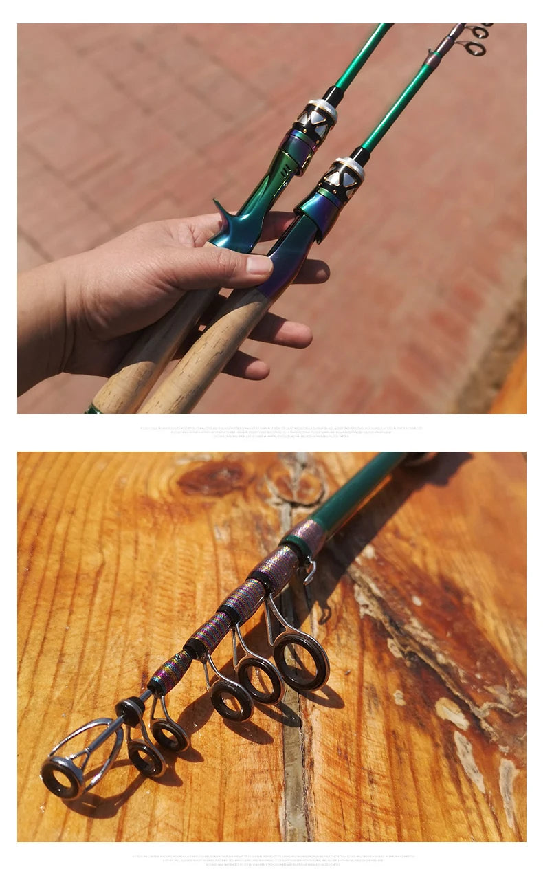 Shawto Fishing Rod Spinning Lure Rod 1.68 1.98m 6 Section Carbon Fiber Super Hard Light Casting Rod Baitcasting Rod Gift Rod Tip