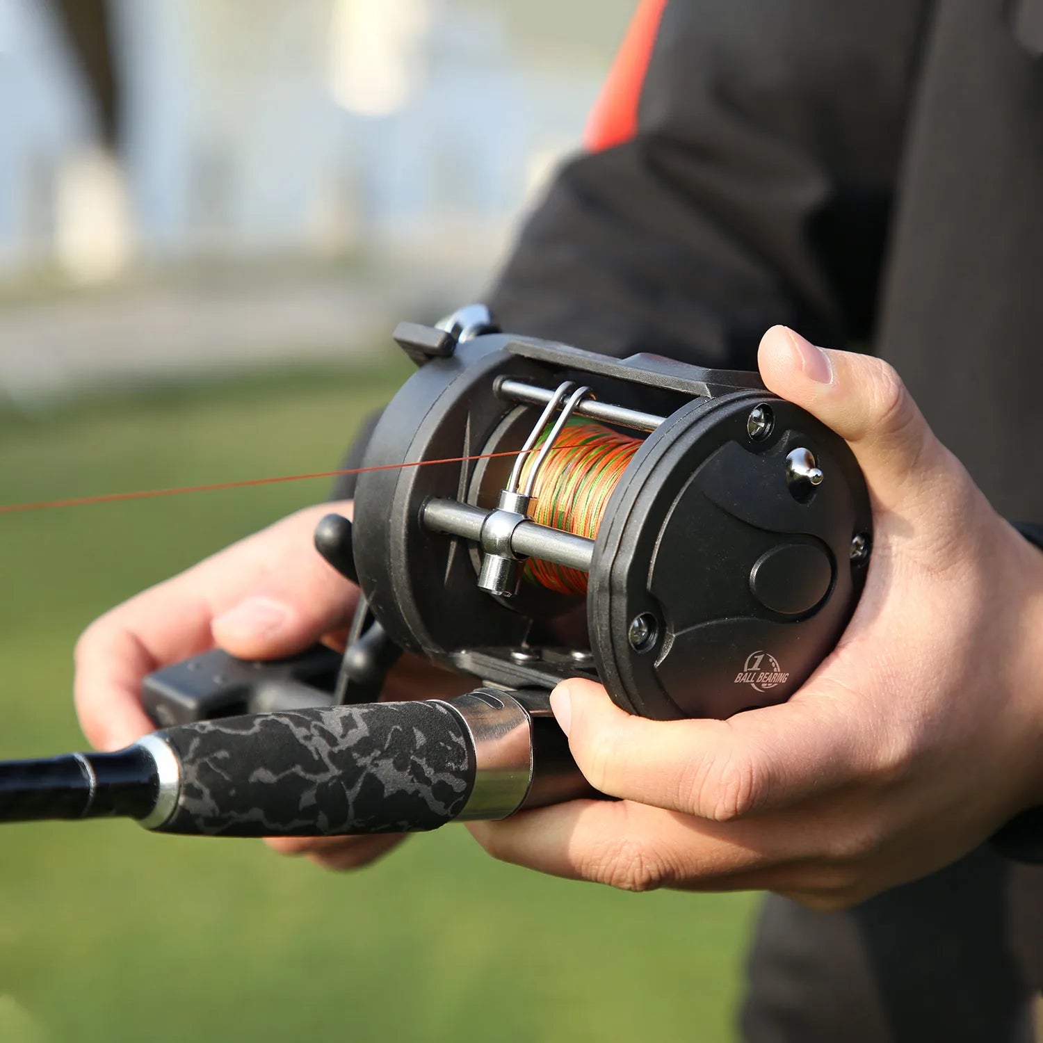 Sougayilang Trolling Fishing Reels Aluminum Alloy Spool Saltwater Drum Fishing Reel 3+1BB 3.8:1 Max Drag 25kg Fishing Tool Pesca