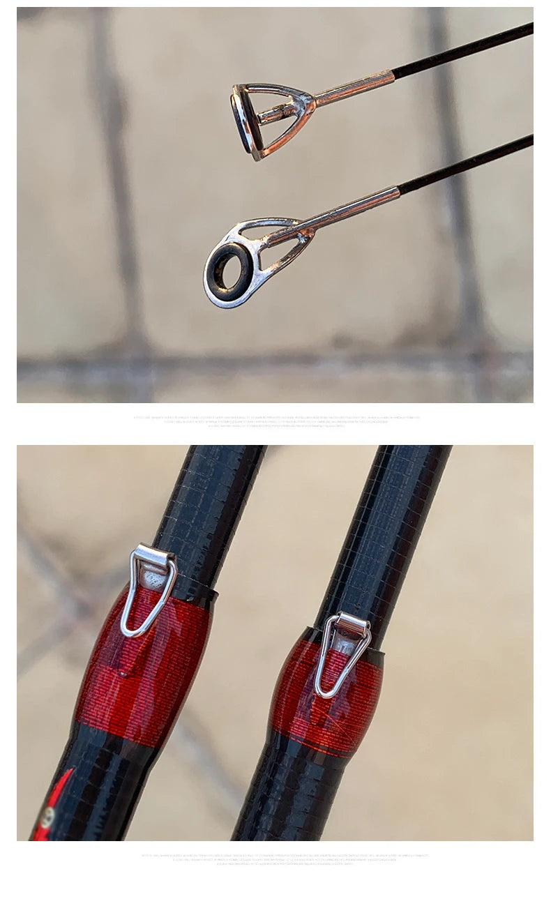 Shawto Fishing Rod Spinning Lure Rod 1.68 1.98m 6 Section Carbon Fiber Super Hard Light Casting Rod Baitcasting Rod Gift Rod Tip