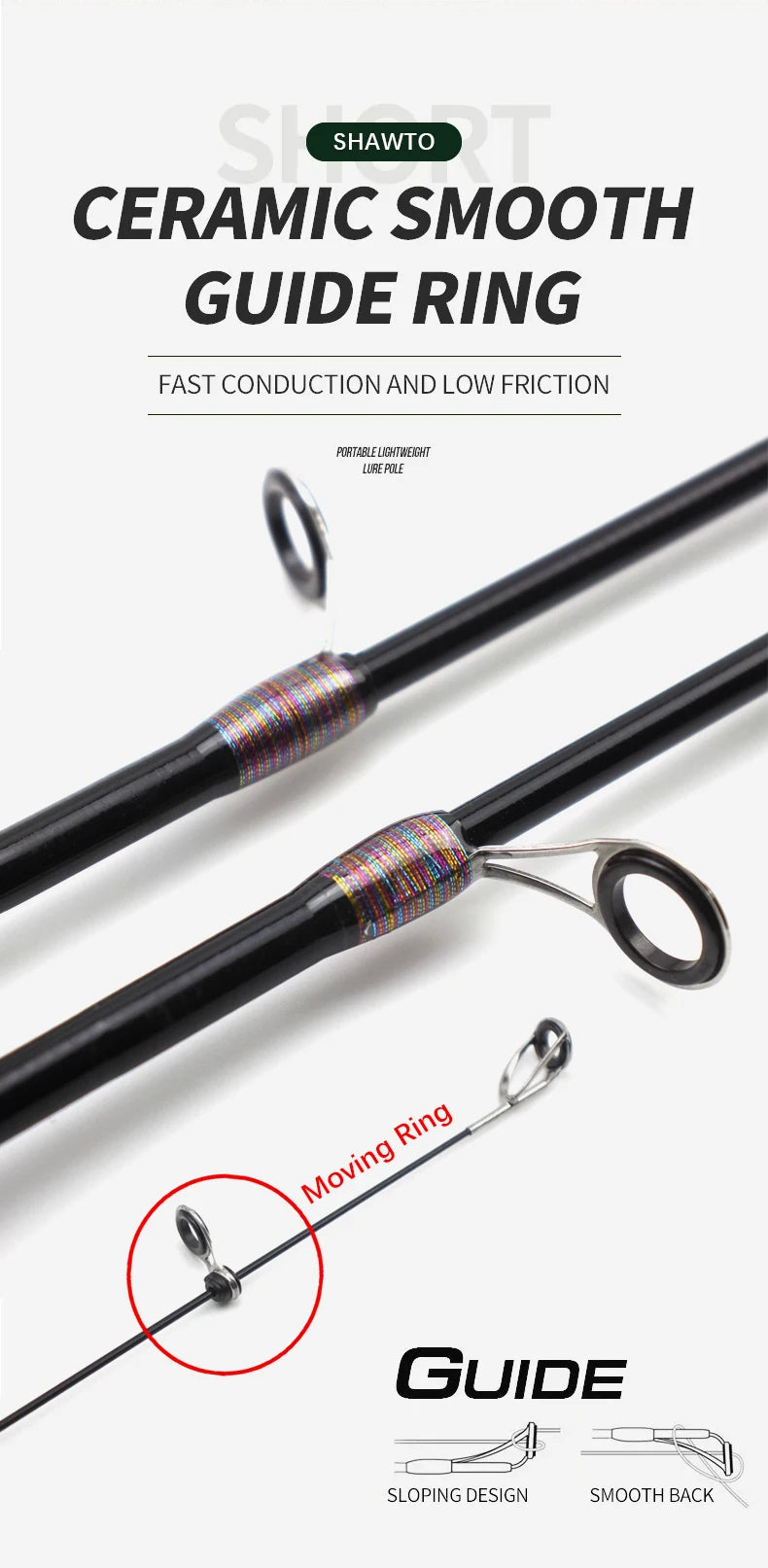 Shawto Fishing Rod Spinning Lure Rod 1.68 1.98m 6 Section Carbon Fiber Super Hard Light Casting Rod Baitcasting Rod Gift Rod Tip