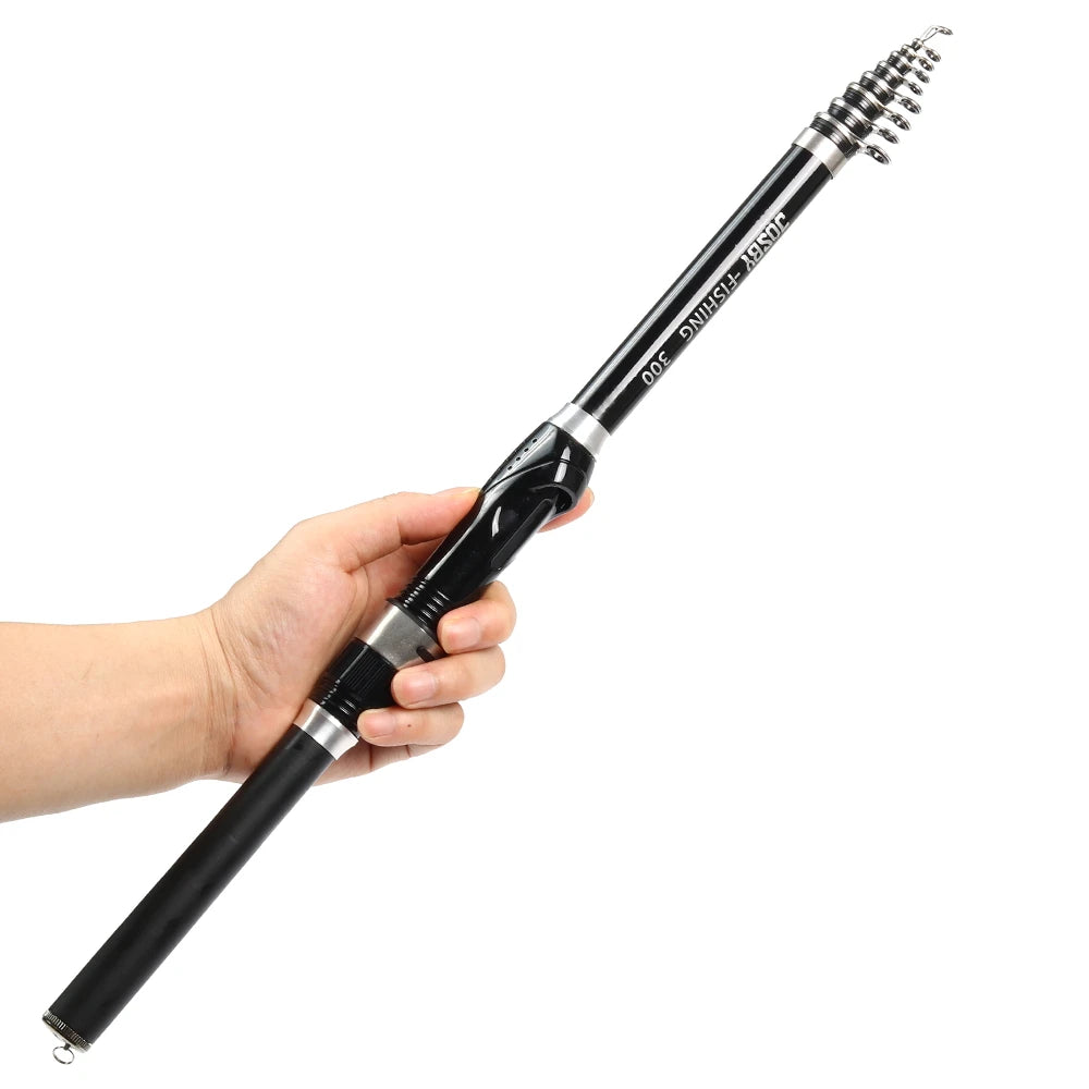 JOSBY Mini Spinning Fishing Rod Telescopic FRP Feeder Ultralight Portable Sea Travel Pole 1.5M 1.8M 2.1M 2.4M 2.7M 3.0M NEW