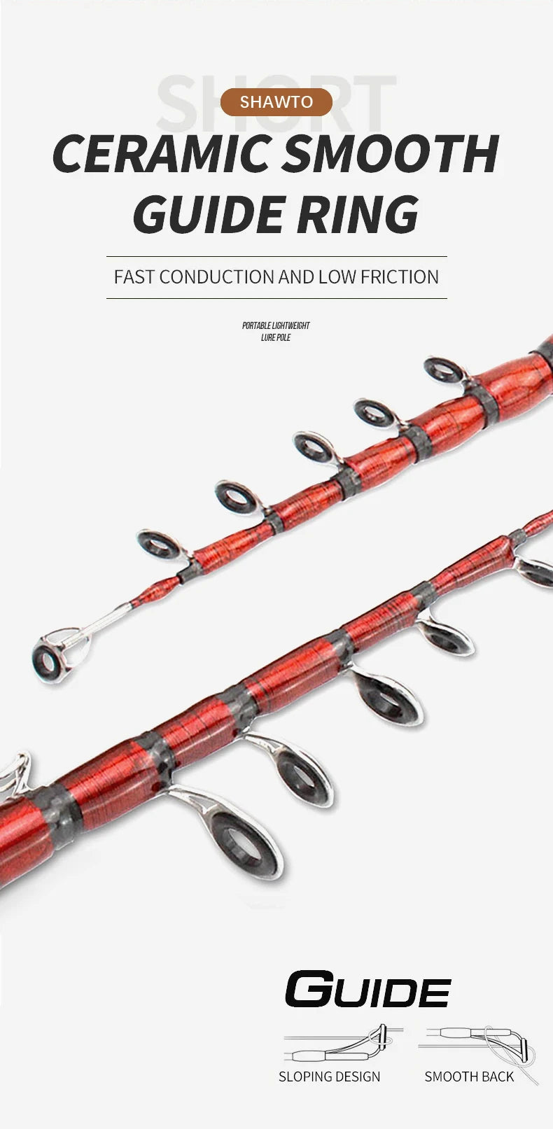 Shawto Fishing Rod Spinning Lure Rod 1.68 1.98m 6 Section Carbon Fiber Super Hard Light Casting Rod Baitcasting Rod Gift Rod Tip
