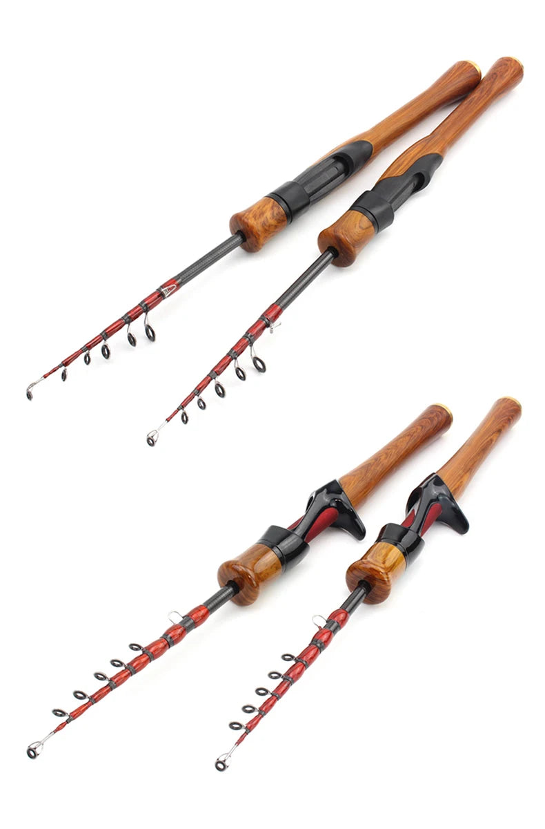 Shawto Fishing Rod Spinning Lure Rod 1.68 1.98m 6 Section Carbon Fiber Super Hard Light Casting Rod Baitcasting Rod Gift Rod Tip