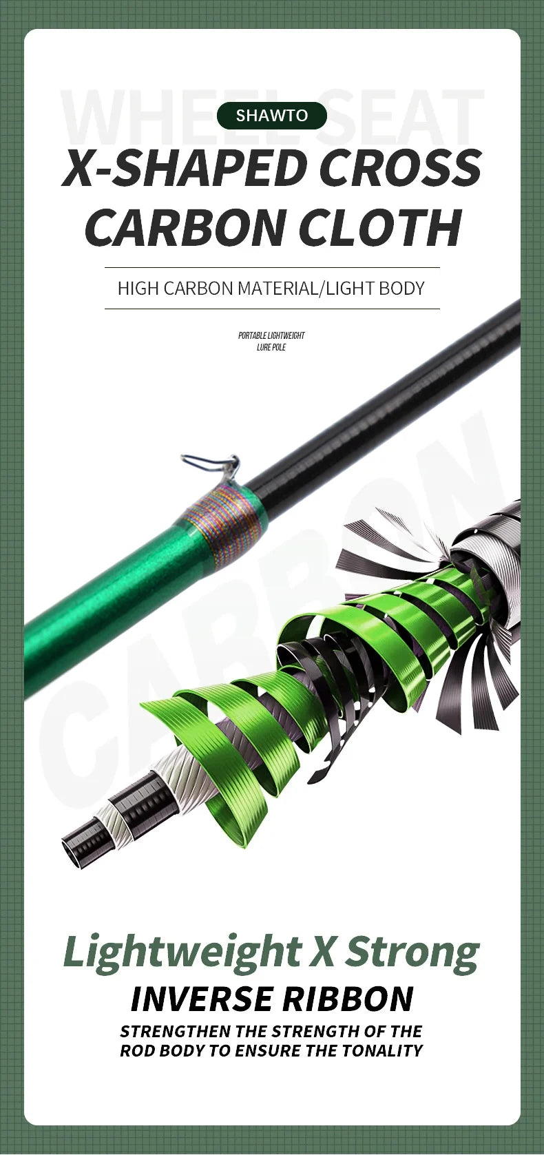 Shawto Fishing Rod Spinning Lure Rod 1.68 1.98m 6 Section Carbon Fiber Super Hard Light Casting Rod Baitcasting Rod Gift Rod Tip