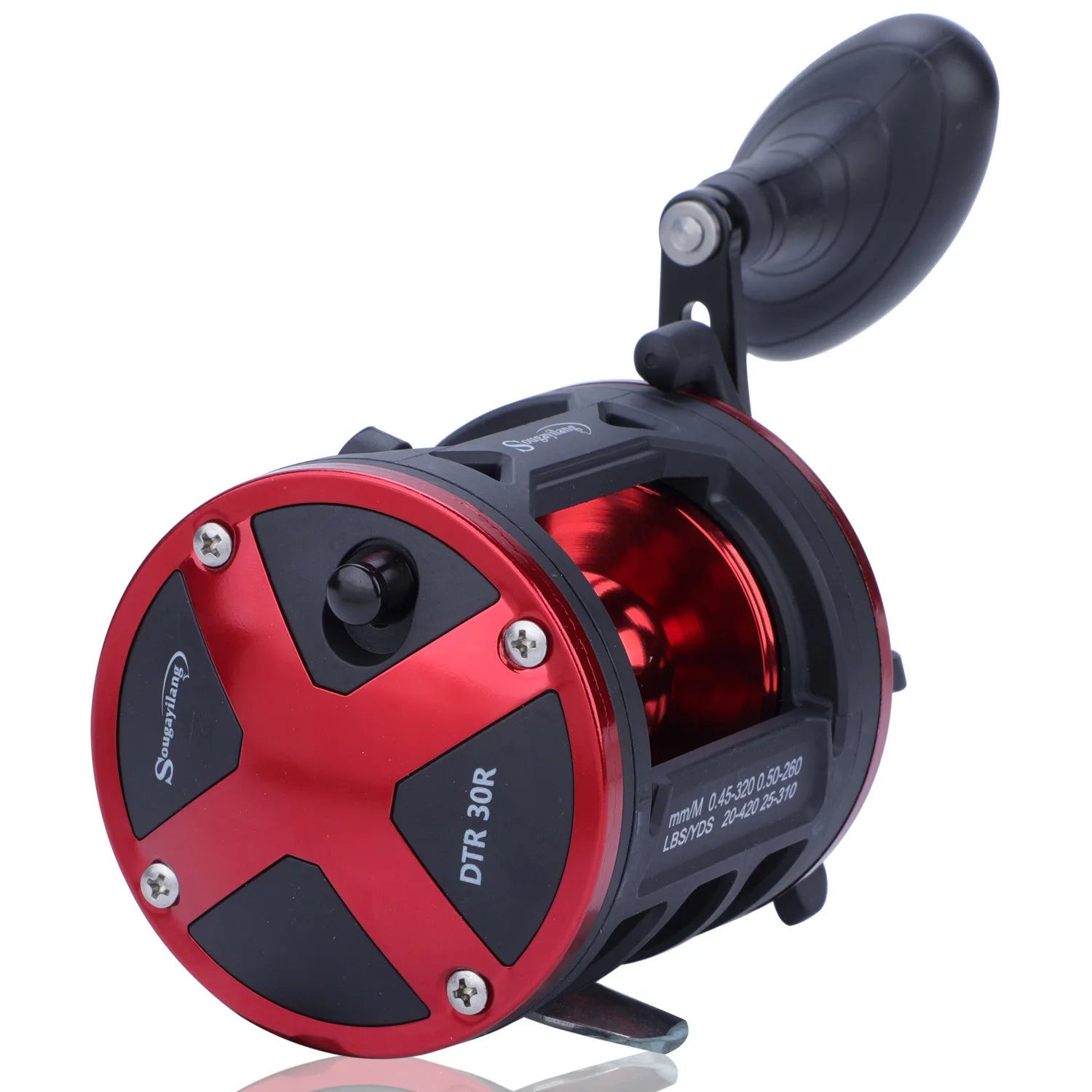 Sougayilang Trolling Fishing Reels Aluminum Alloy Spool Saltwater Drum Fishing Reel 3+1BB 3.8:1 Max Drag 25kg Fishing Tool Pesca