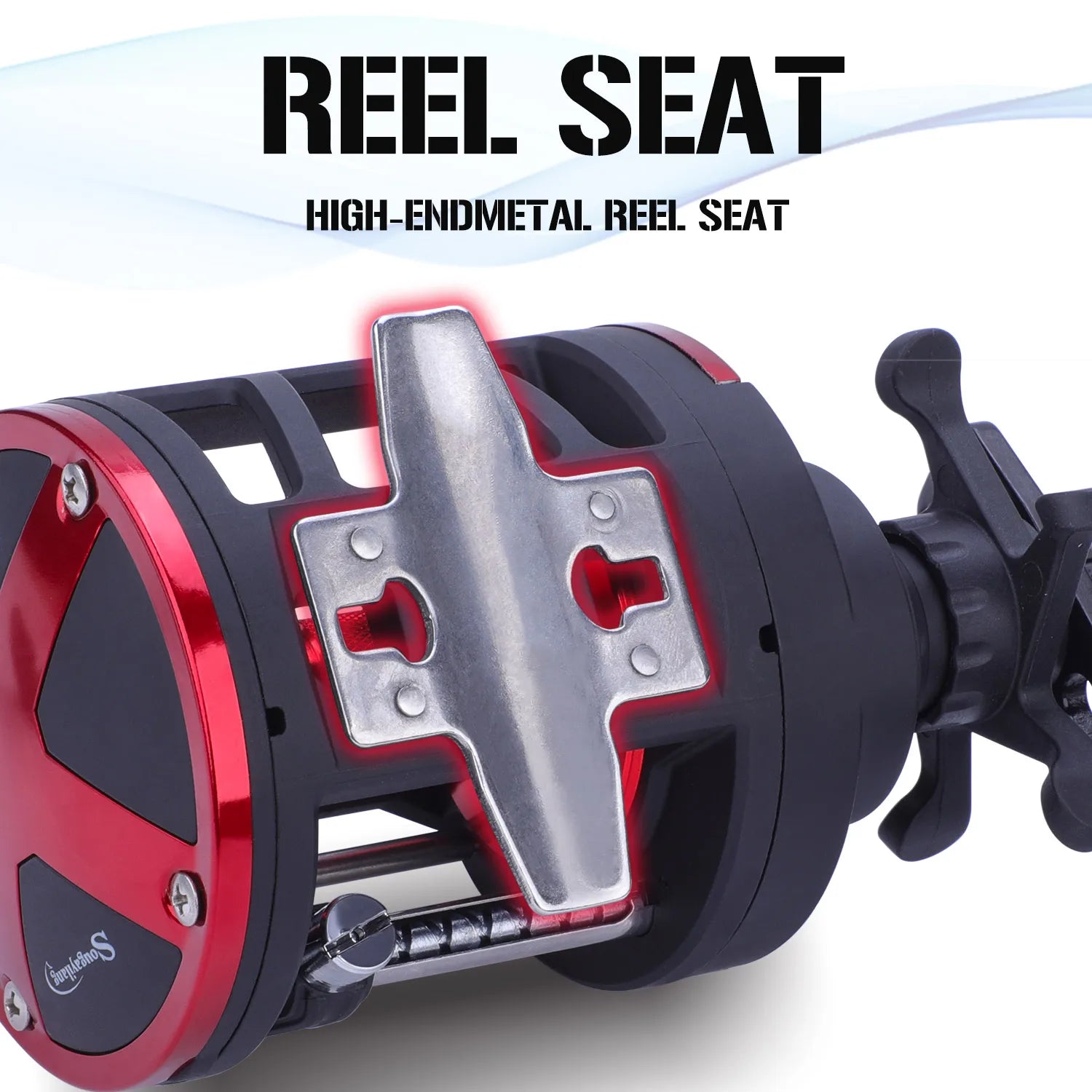 Sougayilang Trolling Fishing Reels Aluminum Alloy Spool Saltwater Drum Fishing Reel 3+1BB 3.8:1 Max Drag 25kg Fishing Tool Pesca