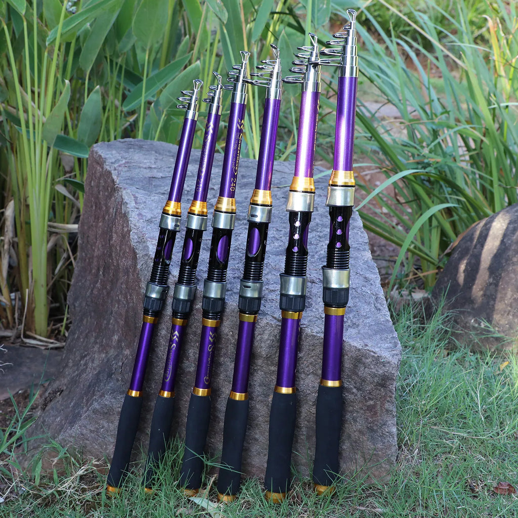 Sougayilang 1.8m-3.3m Telescopic Fishing Rod Super Strong Glass Fiber Travel Rod for Freshwater Saltwater Bass Fishing Pesca