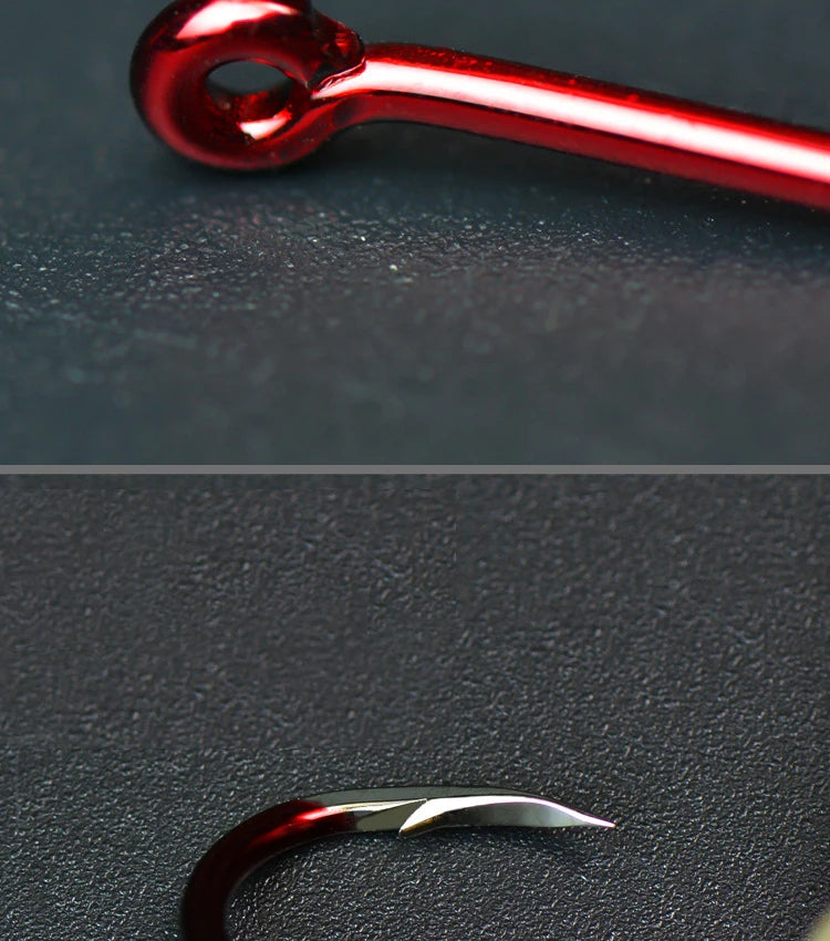 Fishing Barbed Hook Bend Mouth Triangular Fast Attack Super Needle Point Fishhook Black Seabream Bass Japan Hooks 4-8 Piece Pack