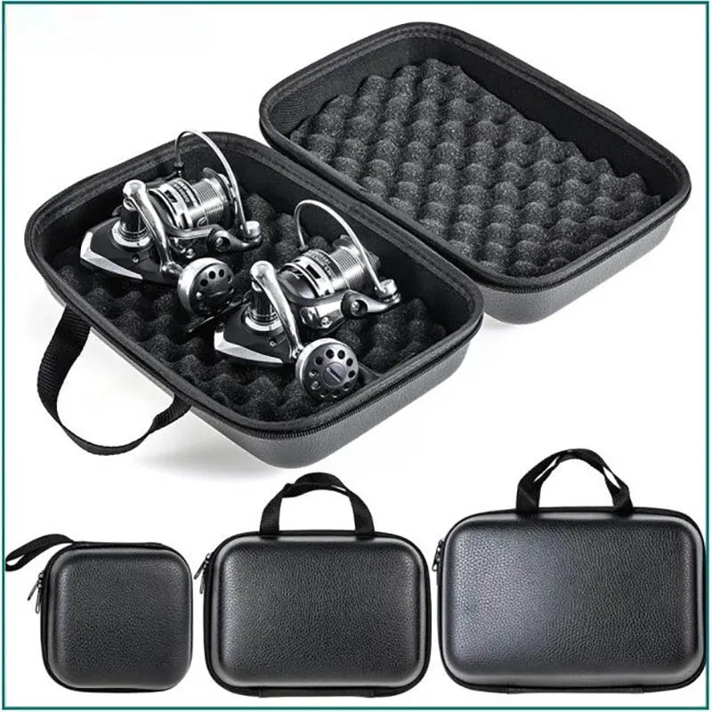 Fishing Tackle Storage Bag Waterproof Holder Pouch Fishing Protective Case Spinning Reel Shockproof Box for 1-2 Fishing Reels