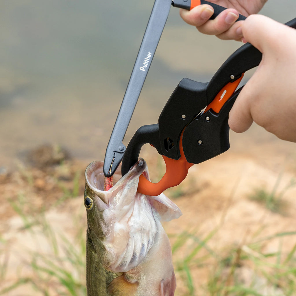 Pullther Fishing Gripper Pliers 45KG Strong Load-bearing Capacity Fish Lip Clip Grip Controller Fiberglass Grabber Tackle Tools