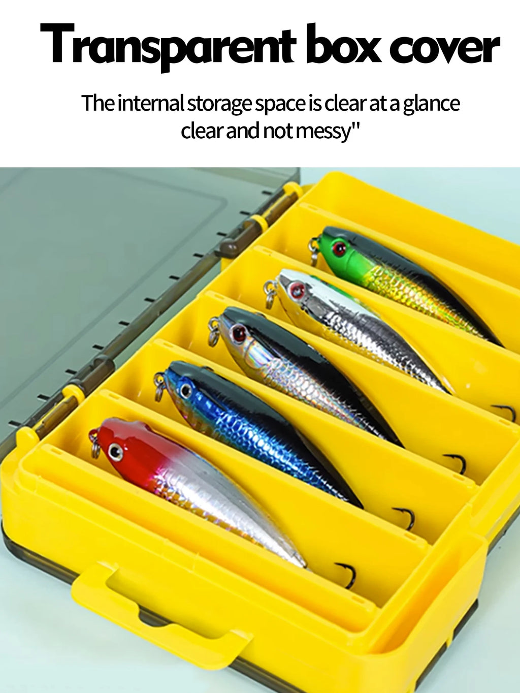Versatile 10-Cell Double-Sided Fishing Tackle Box - Durable, Easy Access Bait & Tool Organizer for All Your Fishing Adventures
