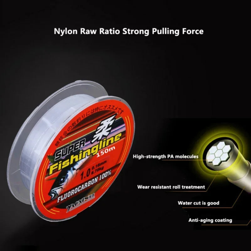 100/150/200/300/500M Fishing Lines Super Strong Strands Nylon Wire Fishing Multifilamento Transparent Fishing Lines