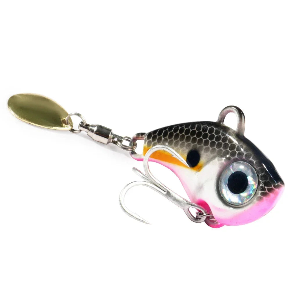 GOBAIT Spinner Bait 10g 20g 30g VIB Spoon Metal Jig Fishing Vibration Tackle Blade Pesca Rotating Spinning Lure Gear Spinnerbait