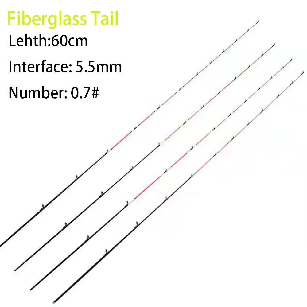 Fiberglass/Carbon Half-titanium Fishing Rod Tip Half/All Titanium Alloy Retractable Carbon Fiber Portable Ice fishing