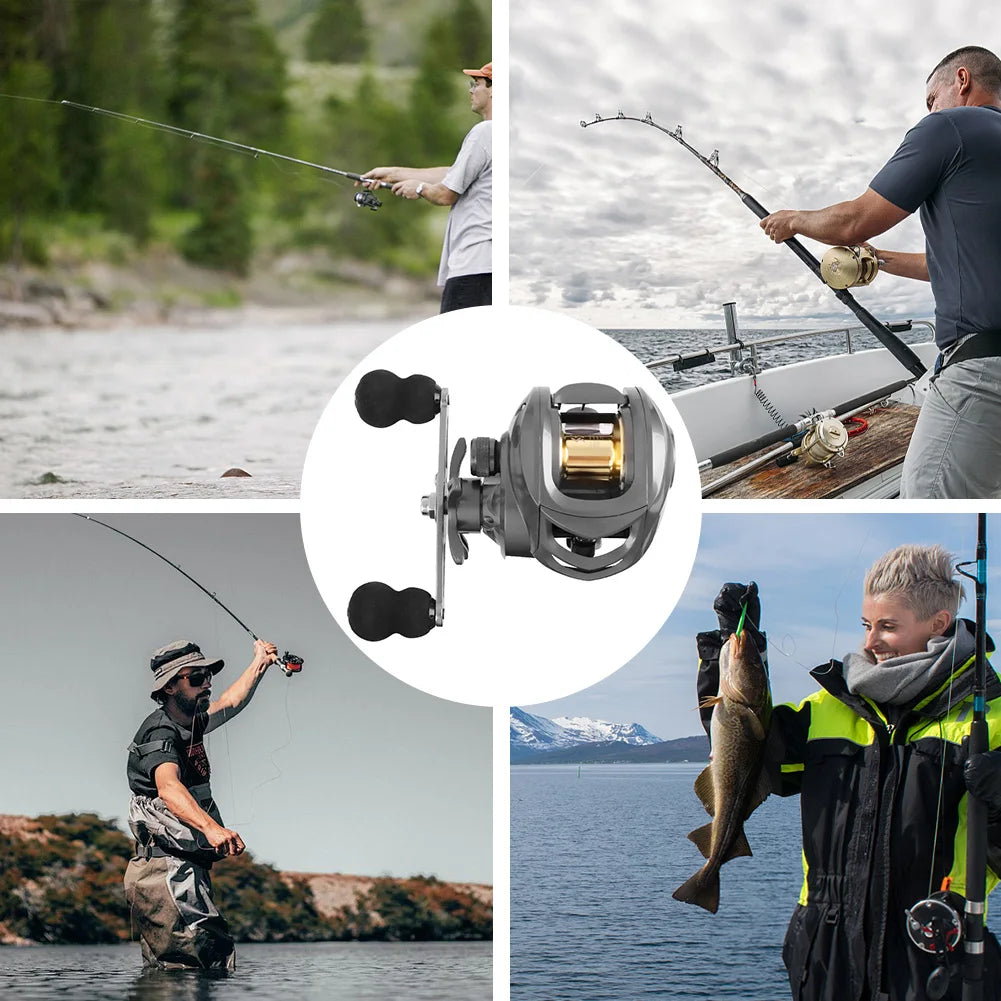 Baitcasting Reel Magnetic Brake System 7.2/1 Gear Ratio High Speed Fishing Reel Right Left Hand Casting Reels for freshwater