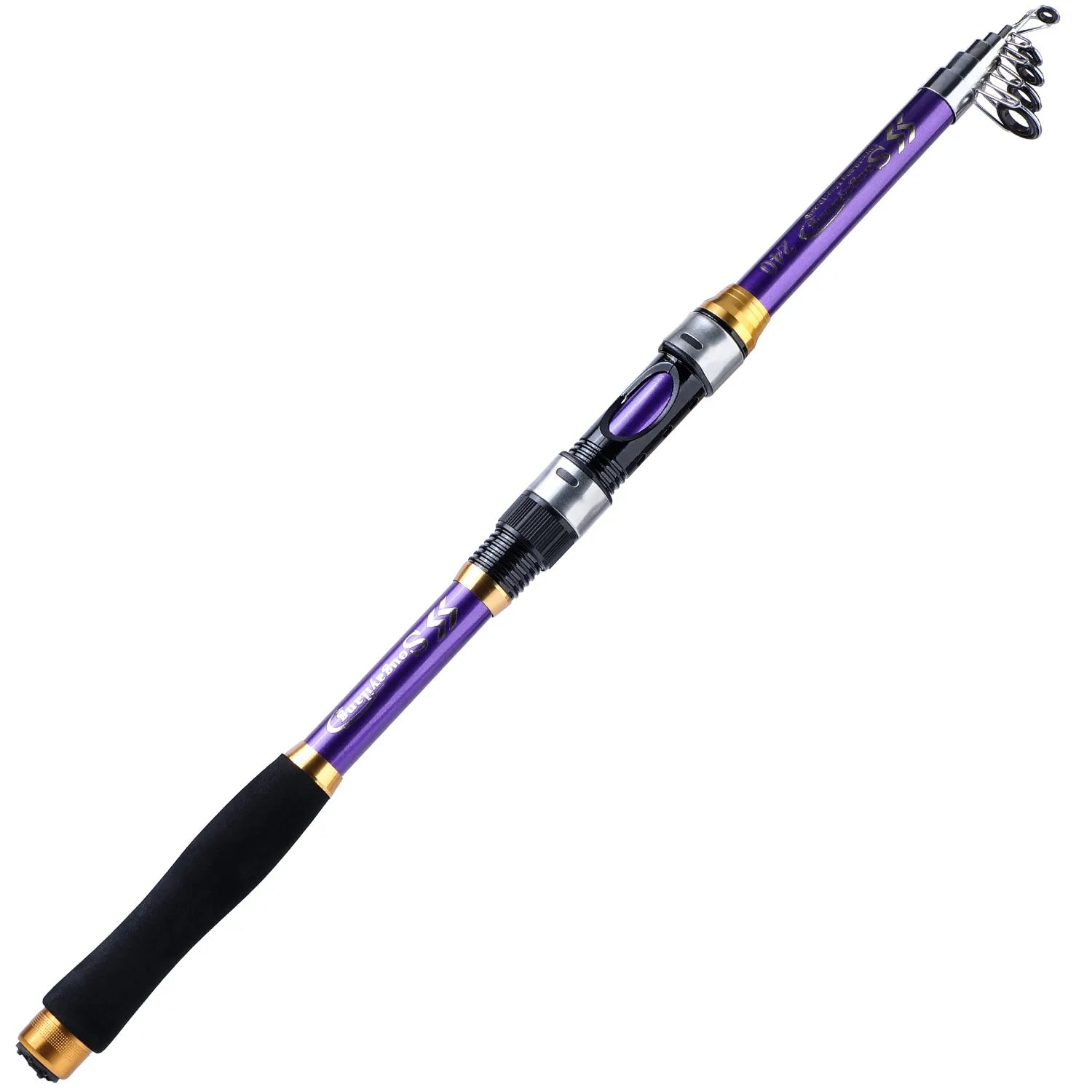 Sougayilang 1.8m-3.3m Telescopic Fishing Rod Super Strong Glass Fiber Travel Rod for Freshwater Saltwater Bass Fishing Pesca