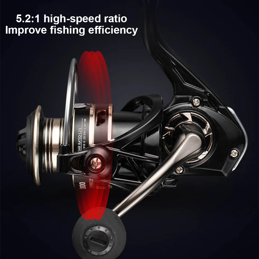 Spinning Reel Max Drag 8KG Fishing Coil Wheel Metal Spool Handle Carp Fishing Reel Fishing Tackle for Fishing