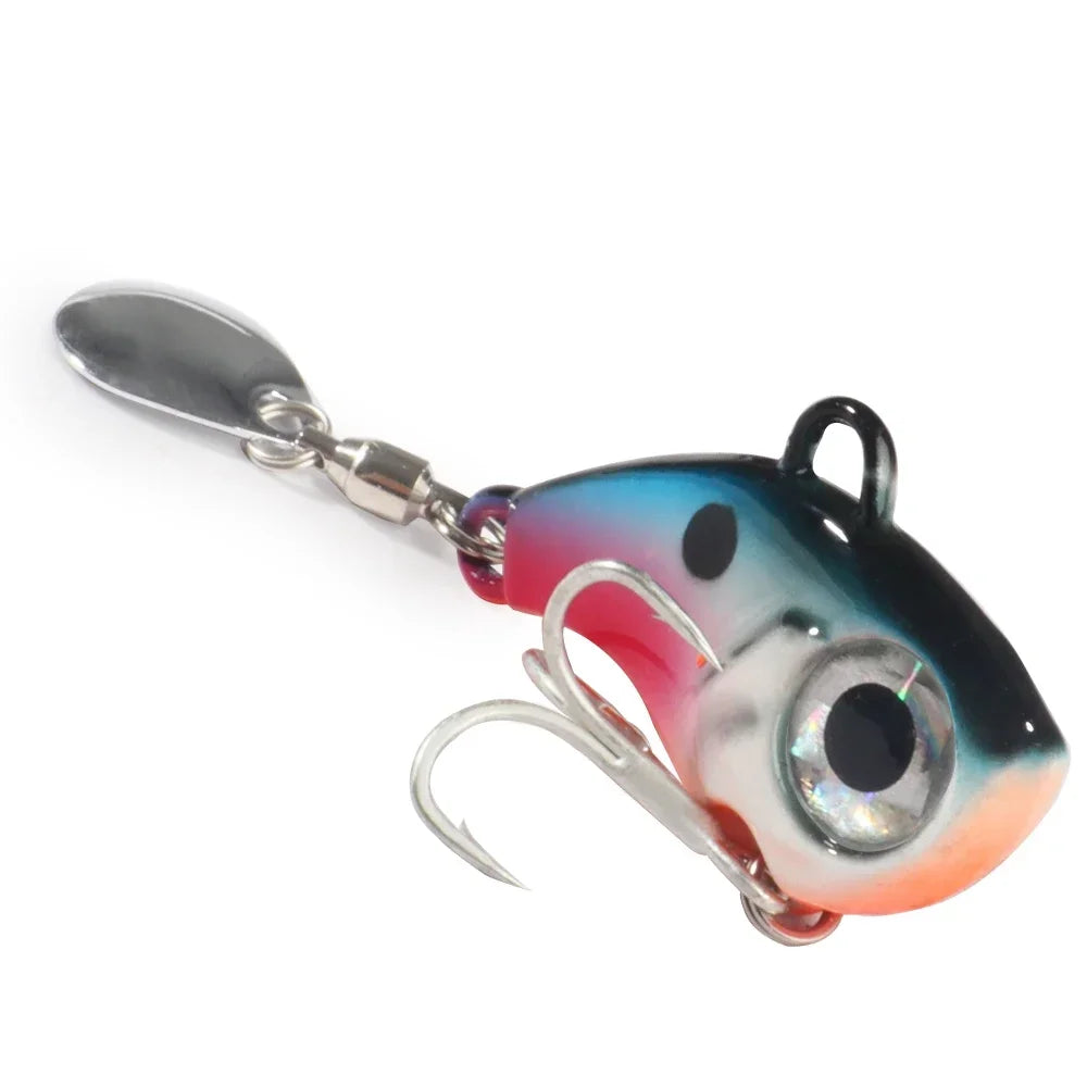 GOBAIT Spinner Bait 10g 20g 30g VIB Spoon Metal Jig Fishing Vibration Tackle Blade Pesca Rotating Spinning Lure Gear Spinnerbait