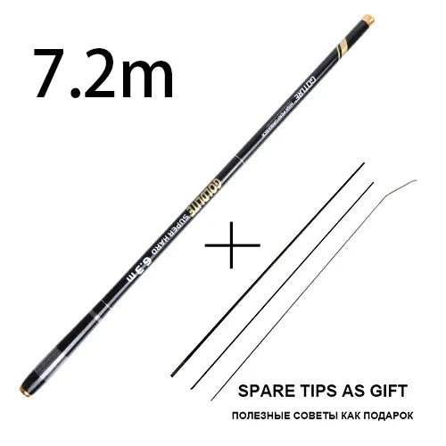 Goture GOLDLITE Hand Rod 3.6-7.2m Telescopic Carbon Fiber Ultralight Saltwater Freshwater Stream Carp Fishing Pole Pesca