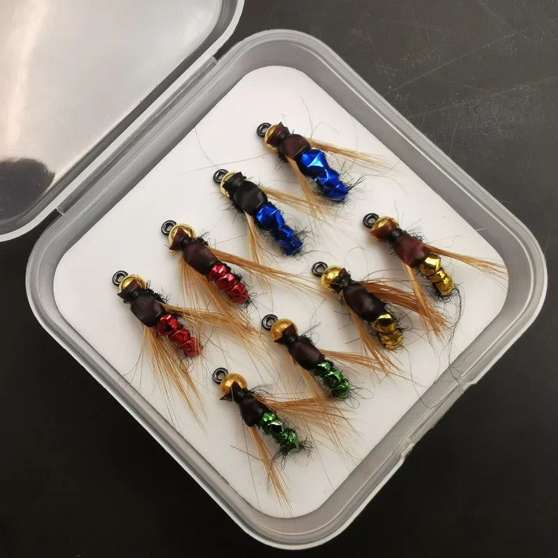 Fly Fishing Kit - Artificial Bait Nymphs & Bugs (Trout Lures) Pack of 4/8/32pcs