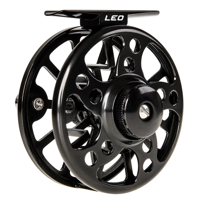 1PC 3/4 5/6 7/9 74 84 94mm WT Fly Fishing Reel CNC Machined Metal Large Arbor Aluminum Professional Fly Fishing Wheel Black