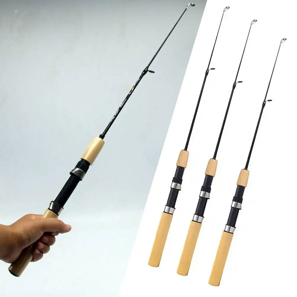 55/65/75cm Ice Fishing Pole Portable Carbon Fish Pole Light Weight River Comfortable Grip Carp Tackle Pesca Fishing Equipment
