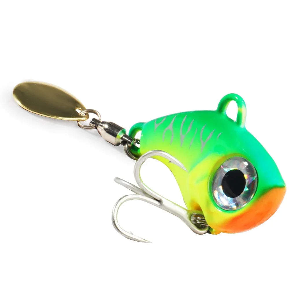 GOBAIT Spinner Bait 10g 20g 30g VIB Spoon Metal Jig Fishing Vibration Tackle Blade Pesca Rotating Spinning Lure Gear Spinnerbait