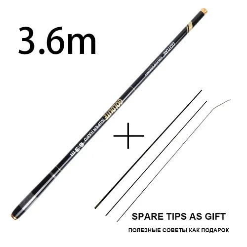 Goture GOLDLITE Hand Rod 3.6-7.2m Telescopic Carbon Fiber Ultralight Saltwater Freshwater Stream Carp Fishing Pole Pesca