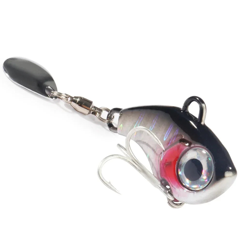 GOBAIT Spinner Bait 10g 20g 30g VIB Spoon Metal Jig Fishing Vibration Tackle Blade Pesca Rotating Spinning Lure Gear Spinnerbait