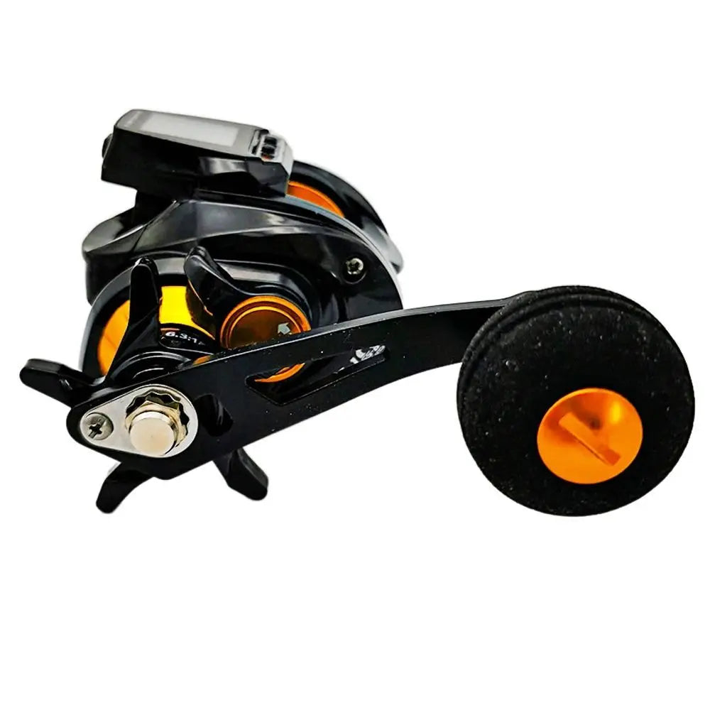 Hook Reminder Digital Fishing Baitcasting Reel Line Counter 6.3:1 Digital Fishing Reel With Line Counter Big Led Screen