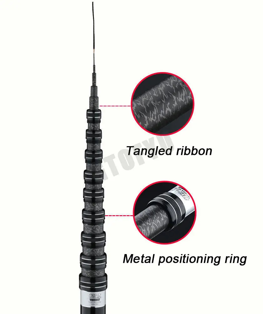 High Quality Carbon Super Light Fishing Rod Positionable Fiber Telescopic Handle Stream Pole 3.6M4.5M7.2M8M9M10M Travel Carp Rod