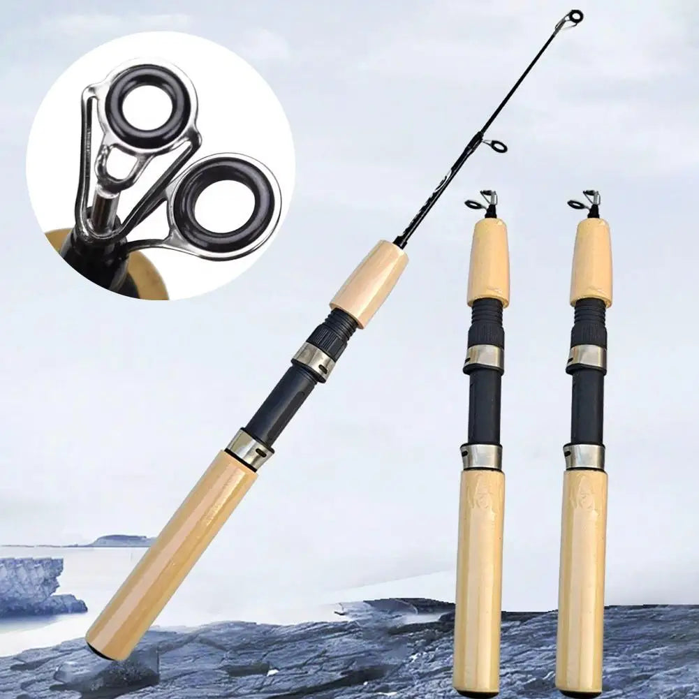 55/65/75cm Ice Fishing Pole Portable Carbon Fish Pole Light Weight River Comfortable Grip Carp Tackle Pesca Fishing Equipment