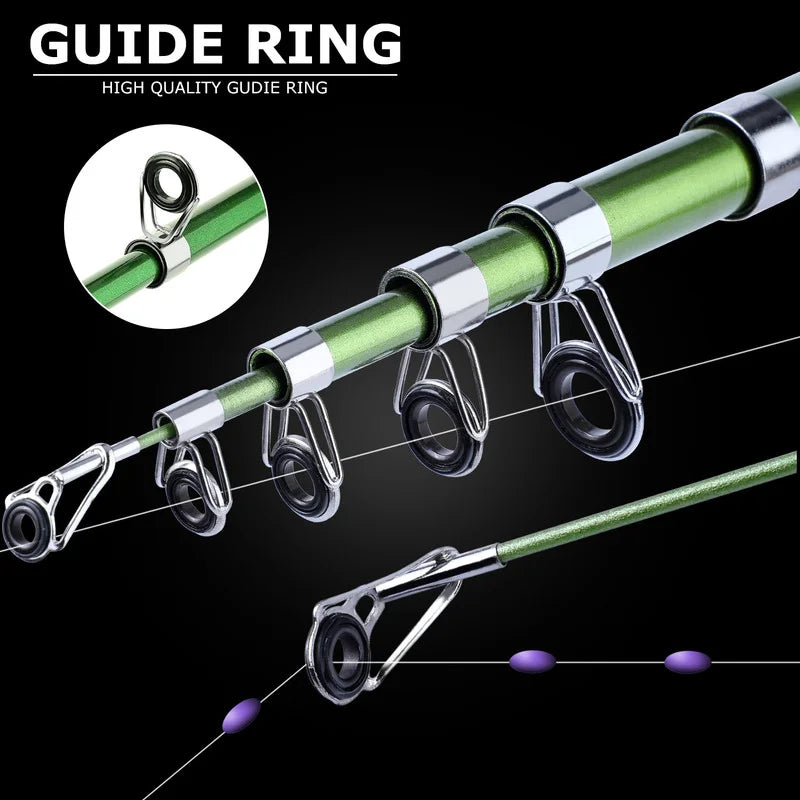 Sougayilang 1.8m-3.3m Telescopic Fishing Rod Super Strong Glass Fiber Travel Rod for Freshwater Saltwater Bass Fishing Pesca