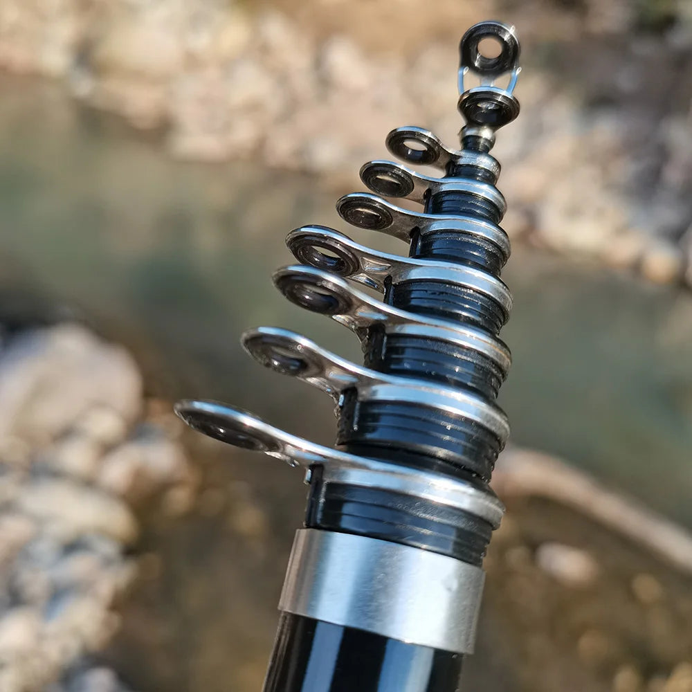 JOSBY Mini Spinning Fishing Rod Telescopic FRP Feeder Ultralight Portable Sea Travel Pole 1.5M 1.8M 2.1M 2.4M 2.7M 3.0M NEW