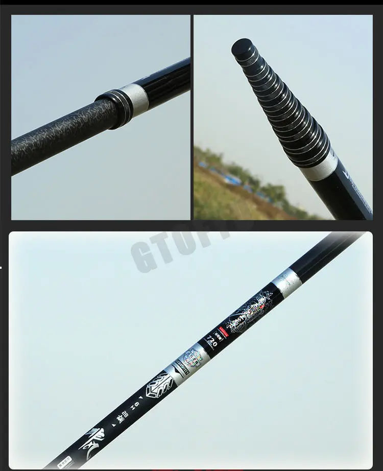 High Quality Carbon Super Light Fishing Rod Positionable Fiber Telescopic Handle Stream Pole 3.6M4.5M7.2M8M9M10M Travel Carp Rod