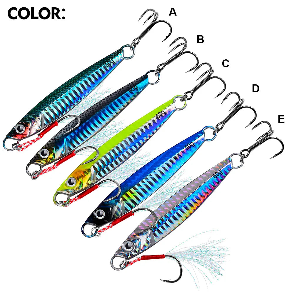 sea jigging lures Metal Jig Ideal for Sea Fishing and Boat Fishing Jigging Pesca Bait Artificial Bait Tackle