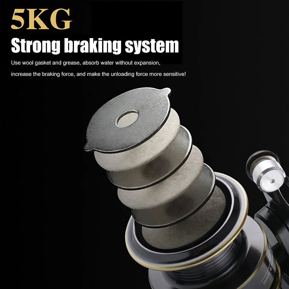 Lightweight Spinning Reel ZP 500/800 Series Small Fishing Reel Gear Ratio 5.2:1 Metal Fishing Spinning Wheel for Carp Fishing