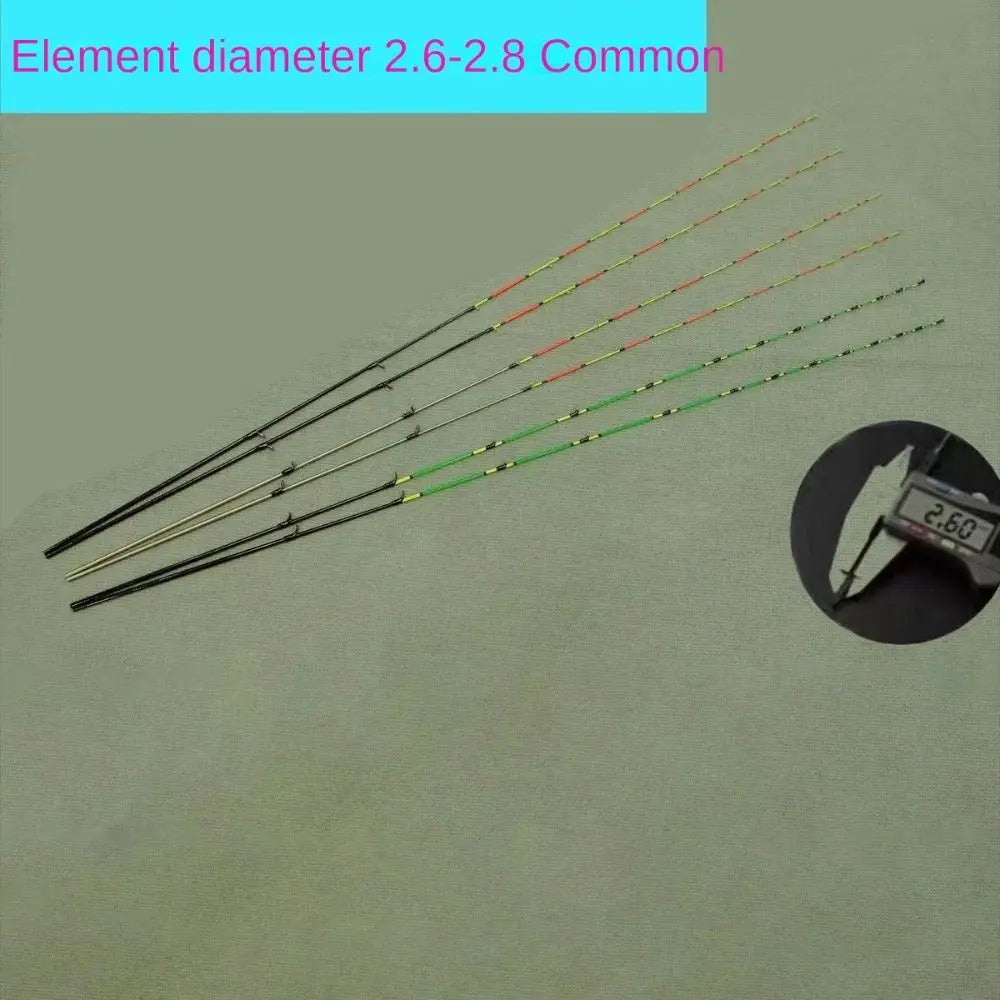 Fiberglass/Carbon Half-titanium Fishing Rod Tip Half/All Titanium Alloy Retractable Carbon Fiber Portable Ice fishing