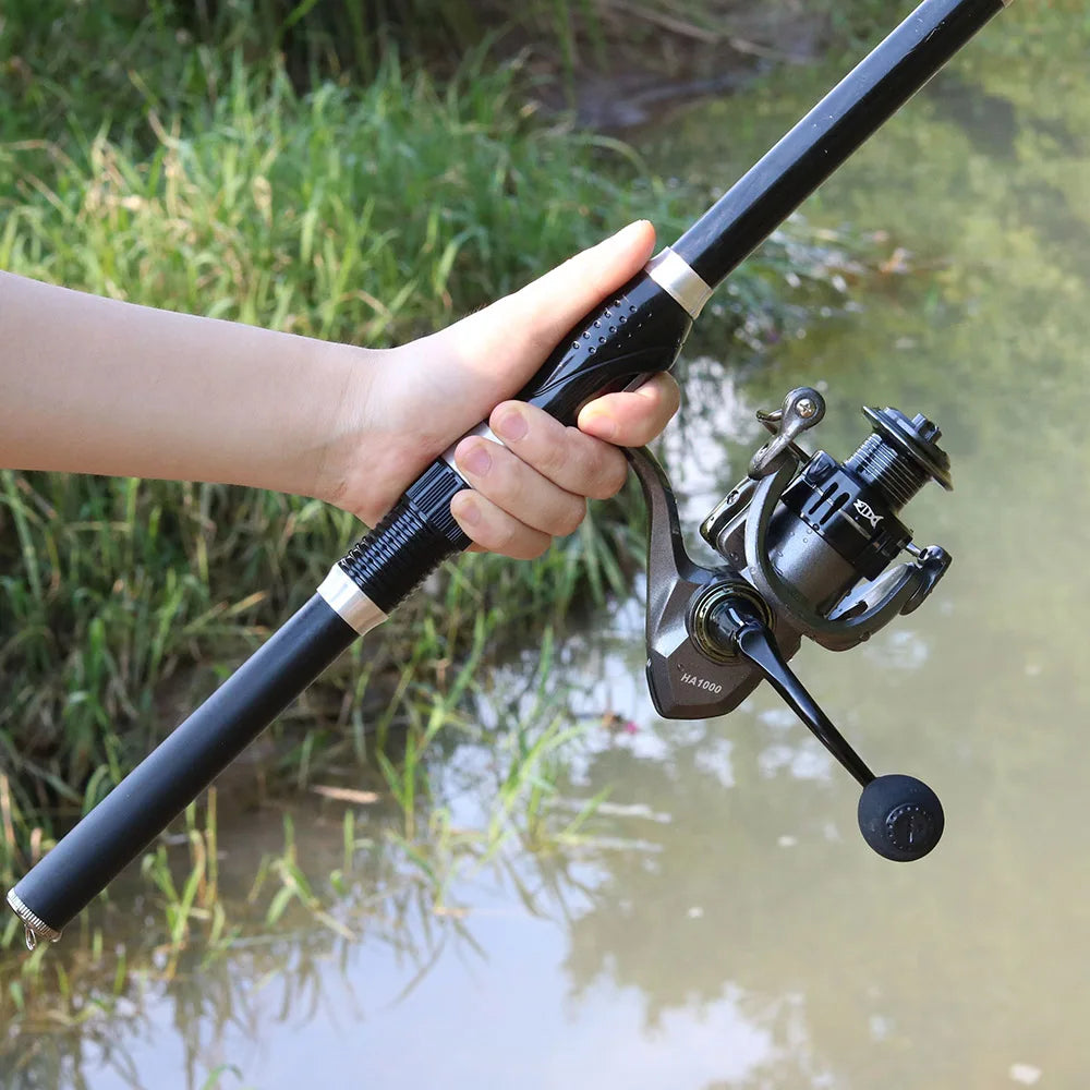 JOSBY Mini Spinning Fishing Rod Telescopic FRP Feeder Ultralight Portable Sea Travel Pole 1.5M 1.8M 2.1M 2.4M 2.7M 3.0M NEW